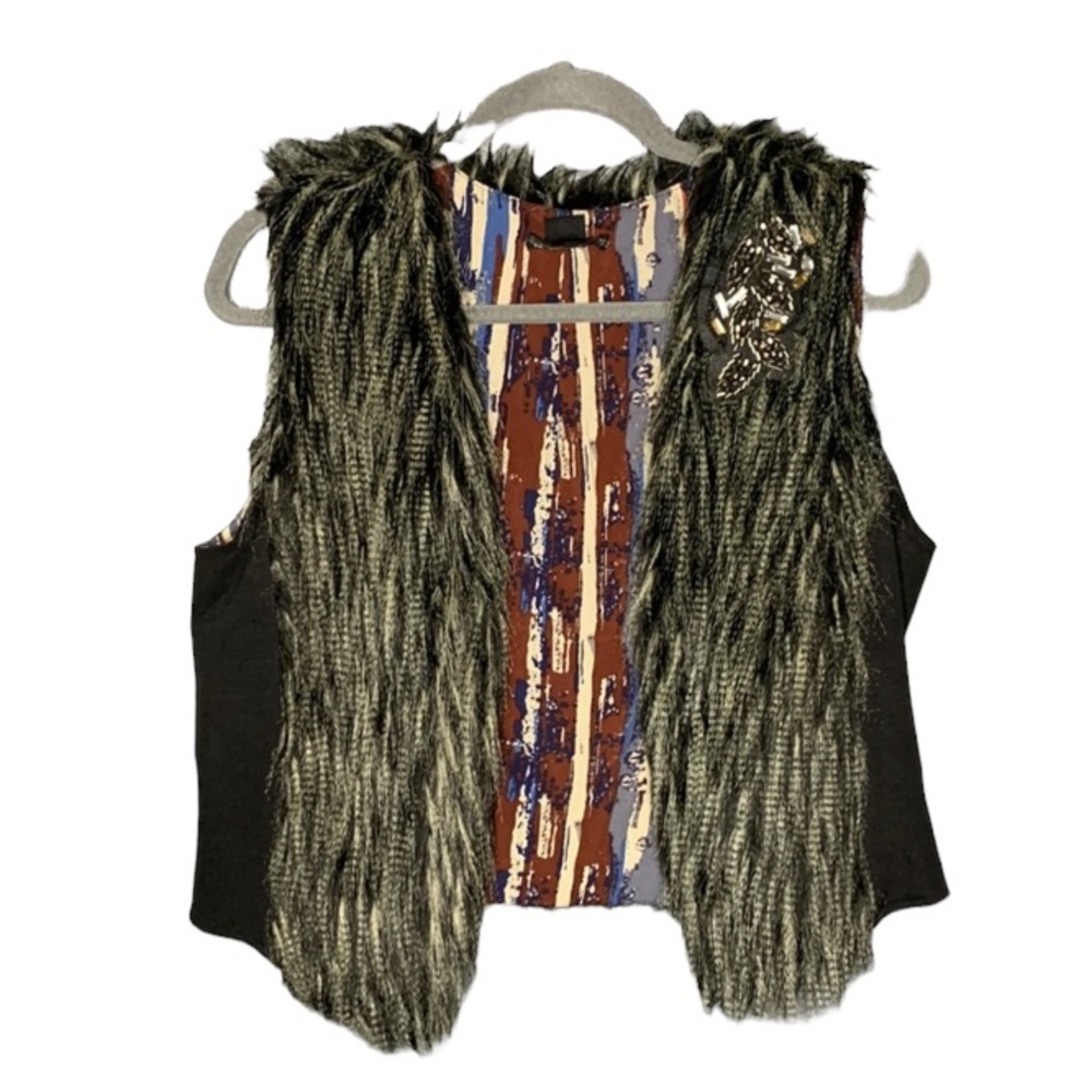 Miss‎ Me faux fur vest Size Large